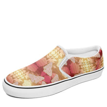 Load image into Gallery viewer, Butterfly and Roses on Geometric Otoyimm Canvas Slip On Shoes otoyimm Herman 
