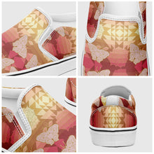 Load image into Gallery viewer, Butterfly and Roses on Geometric Otoyimm Kid&#39;s Canvas Slip On Shoes otoyimm Herman 
