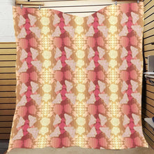 Load image into Gallery viewer, Butterfly and Roses on Geometric Quilt 70&quot;x80&quot; Quilt 70&quot;x80&quot; e-joyer 
