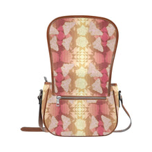 Load image into Gallery viewer, Butterfly and Roses on Geometric Saddle Bag/Large (Model 1649) bag e-joyer 
