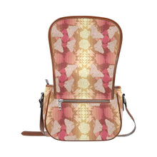 Load image into Gallery viewer, Butterfly and Roses on Geometric Saddle Bag/Small (Model 1649) Full Customization bag e-joyer 
