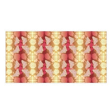 Load image into Gallery viewer, Butterfly and Roses on Geometric Satin Shawl Scarf 49 Dzine 
