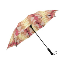 Load image into Gallery viewer, Butterfly and Roses on Geometric Semi-Automatic Foldable Umbrella (Model U05) Semi-Automatic Foldable Umbrella e-joyer 
