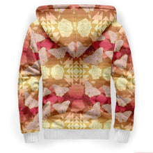 Load image into Gallery viewer, Butterfly and Roses on Geometric Sherpa Hoodie hoodie Herman 
