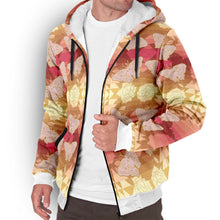 Load image into Gallery viewer, Butterfly and Roses on Geometric Sherpa Hoodie hoodie Herman 
