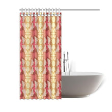 Load image into Gallery viewer, Butterfly and Roses on Geometric Shower Curtain 60&quot;x72&quot; Shower Curtain 60&quot;x72&quot; e-joyer 
