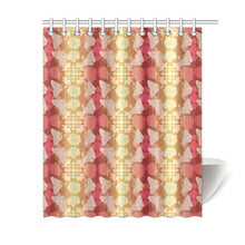 Load image into Gallery viewer, Butterfly and Roses on Geometric Shower Curtain 60&quot;x72&quot; Shower Curtain 60&quot;x72&quot; e-joyer 
