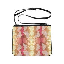 Load image into Gallery viewer, Butterfly and Roses on Geometric Slim Clutch Bag (Model 1668) Slim Clutch Bags (1668) e-joyer 
