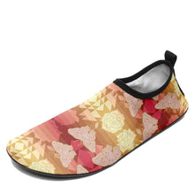 Load image into Gallery viewer, Butterfly and Roses on Geometric Sockamoccs Kid&#39;s Slip On Shoes Herman 
