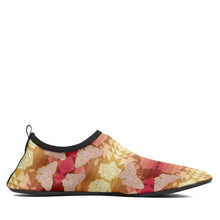 Load image into Gallery viewer, Butterfly and Roses on Geometric Sockamoccs Slip On Shoes Herman 
