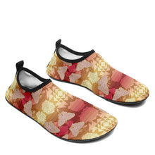 Load image into Gallery viewer, Butterfly and Roses on Geometric Sockamoccs Slip On Shoes Herman 
