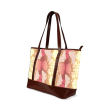 Load image into Gallery viewer, Butterfly and Roses on Geometric Tote Handbag (Model 1642) handbag e-joyer 
