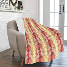 Load image into Gallery viewer, Butterfly and Roses on Geometric Ultra-Soft Micro Fleece Blanket 50&quot;x60&quot; Ultra-Soft Blanket 50&#39;&#39;x60&#39;&#39; e-joyer 
