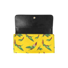 Load image into Gallery viewer, Red Swift Yellow Women&#39;s Trifold Wallet
