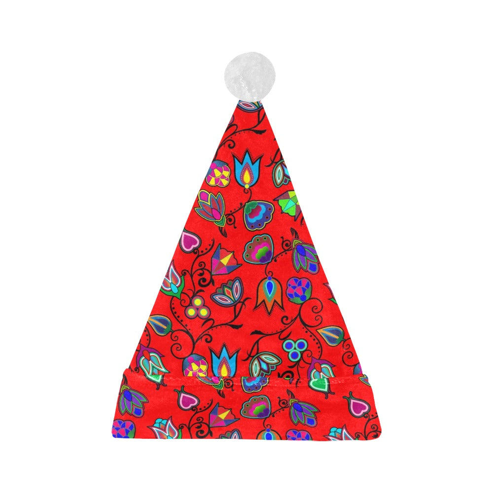 Indigenous Paisley Dahlia Santa Hat