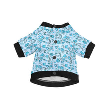 Load image into Gallery viewer, Blue Floral Amour Pet Dog Round Neck Shirt
