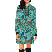 Load image into Gallery viewer, Takwakin Harvest Turquoise Hoodie Dress
