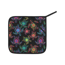 Load image into Gallery viewer, Neon Floral Turtles Oven Mitt &amp; Pot Holder
