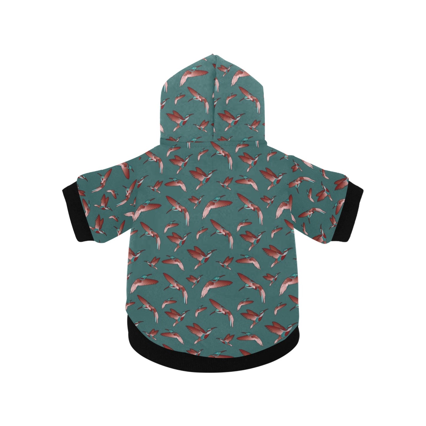 Red Swift Turquoise Pet Dog Hoodie