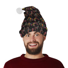 Load image into Gallery viewer, Neon Floral Animals Santa Hat
