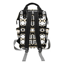 Load image into Gallery viewer, Black Rose Winter Canyon Multi-Function Diaper Backpack/Diaper Bag
