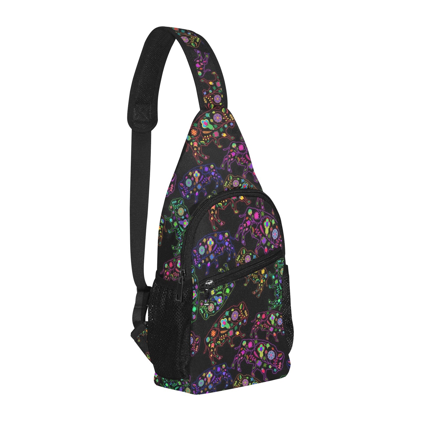 Neon Floral Buffalos Chest Bag