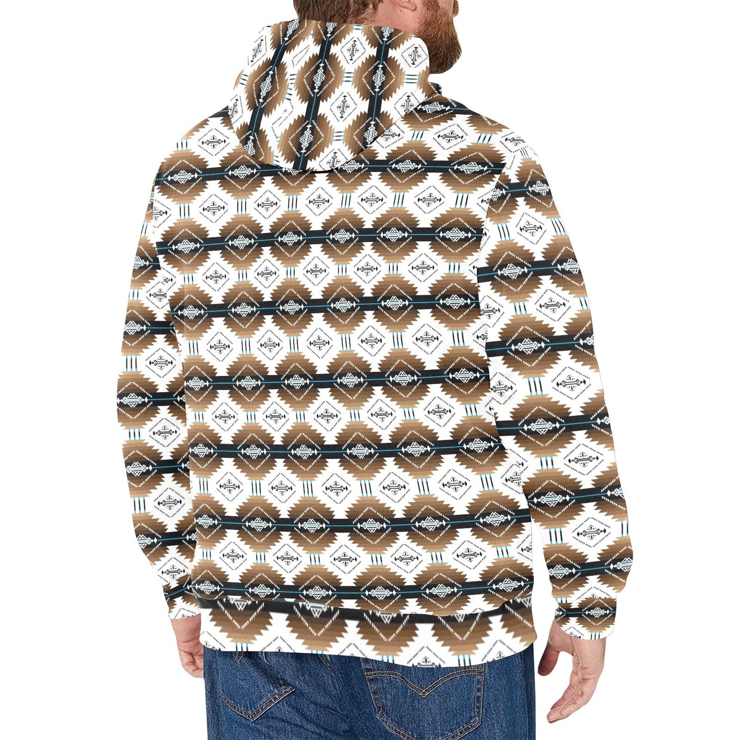 Cofitichequi White Men's Long Sleeve Fleece Hoodie