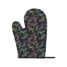 Load image into Gallery viewer, Neon Floral Wolves Oven Mitt &amp; Pot Holder
