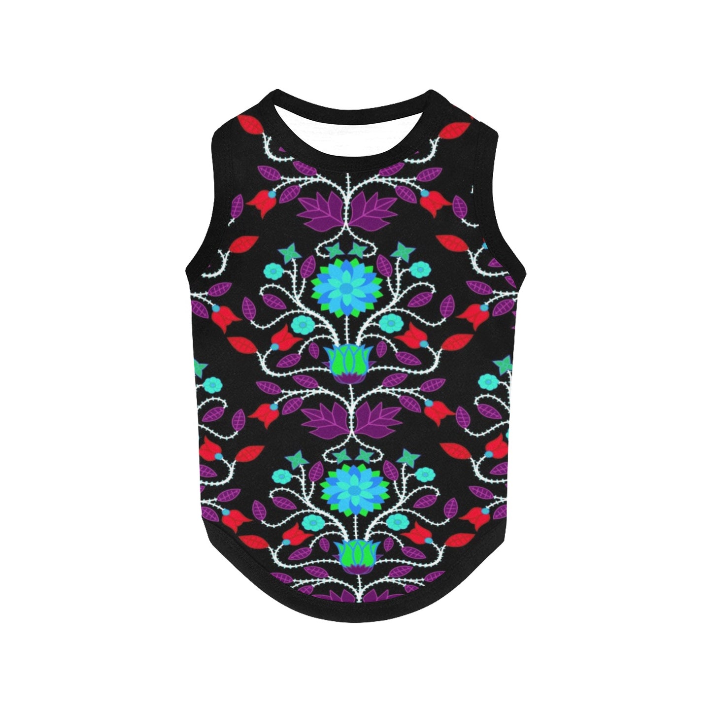 Floral Beadwork Four Clans Winter Pet Tank Top