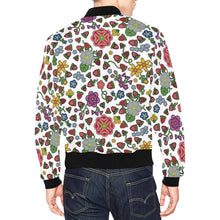 Load image into Gallery viewer, Berry Pop White Bomber Jacket for Men
