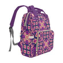 Load image into Gallery viewer, Kaleidoscope Bleu Multi-Function Diaper Backpack/Diaper Bag
