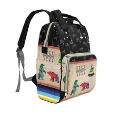 Load image into Gallery viewer, Bear Ledger Black Sky Multi-Function Diaper Backpack/Diaper Bag
