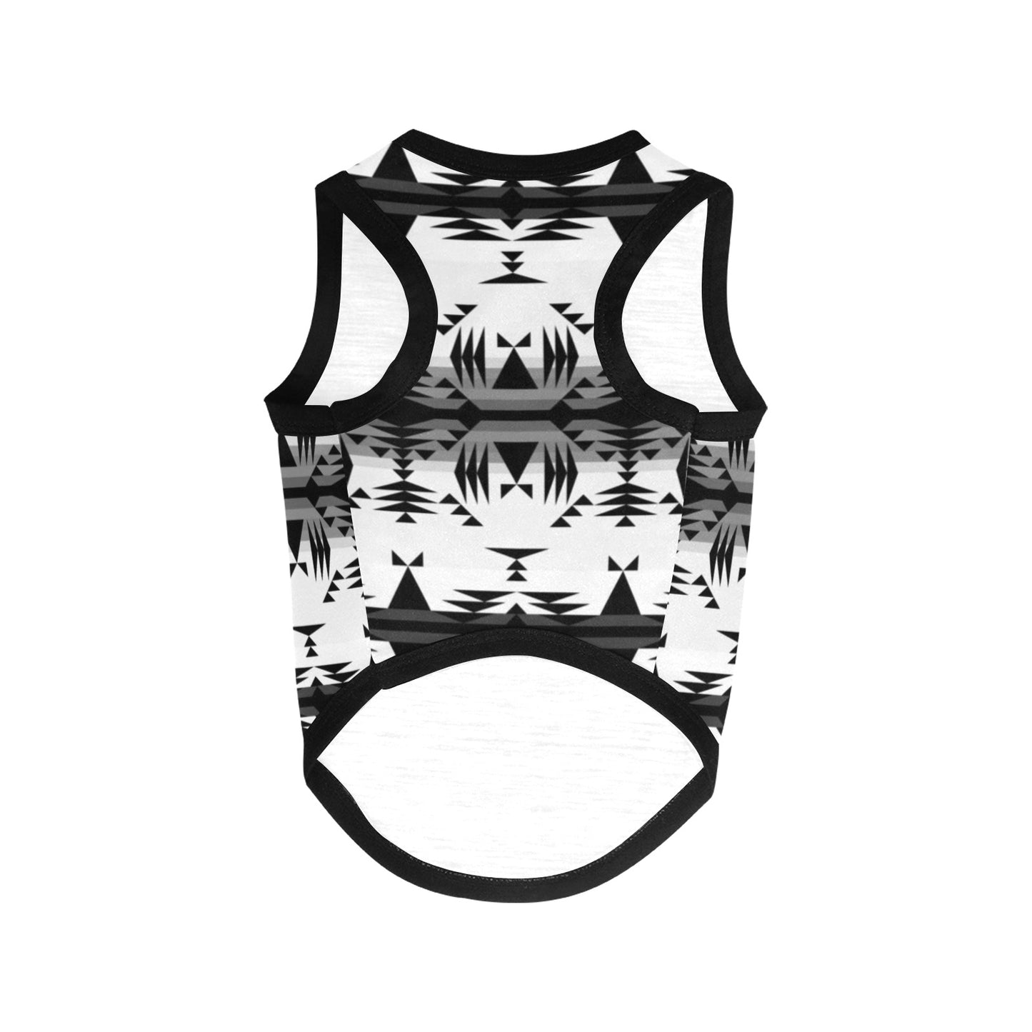 Between the Mountains White and Black Pet Tank Top
