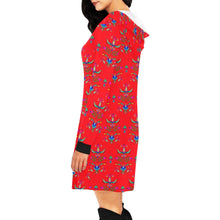 Load image into Gallery viewer, Dakota Damask Red Hoodie Dress
