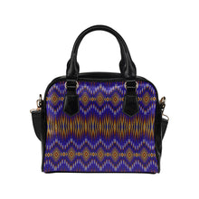 Load image into Gallery viewer, Fire Feather Blue Shoulder Handbag
