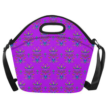 Load image into Gallery viewer, Dakota Damask Purple Neoprene Lunch Bag/Large
