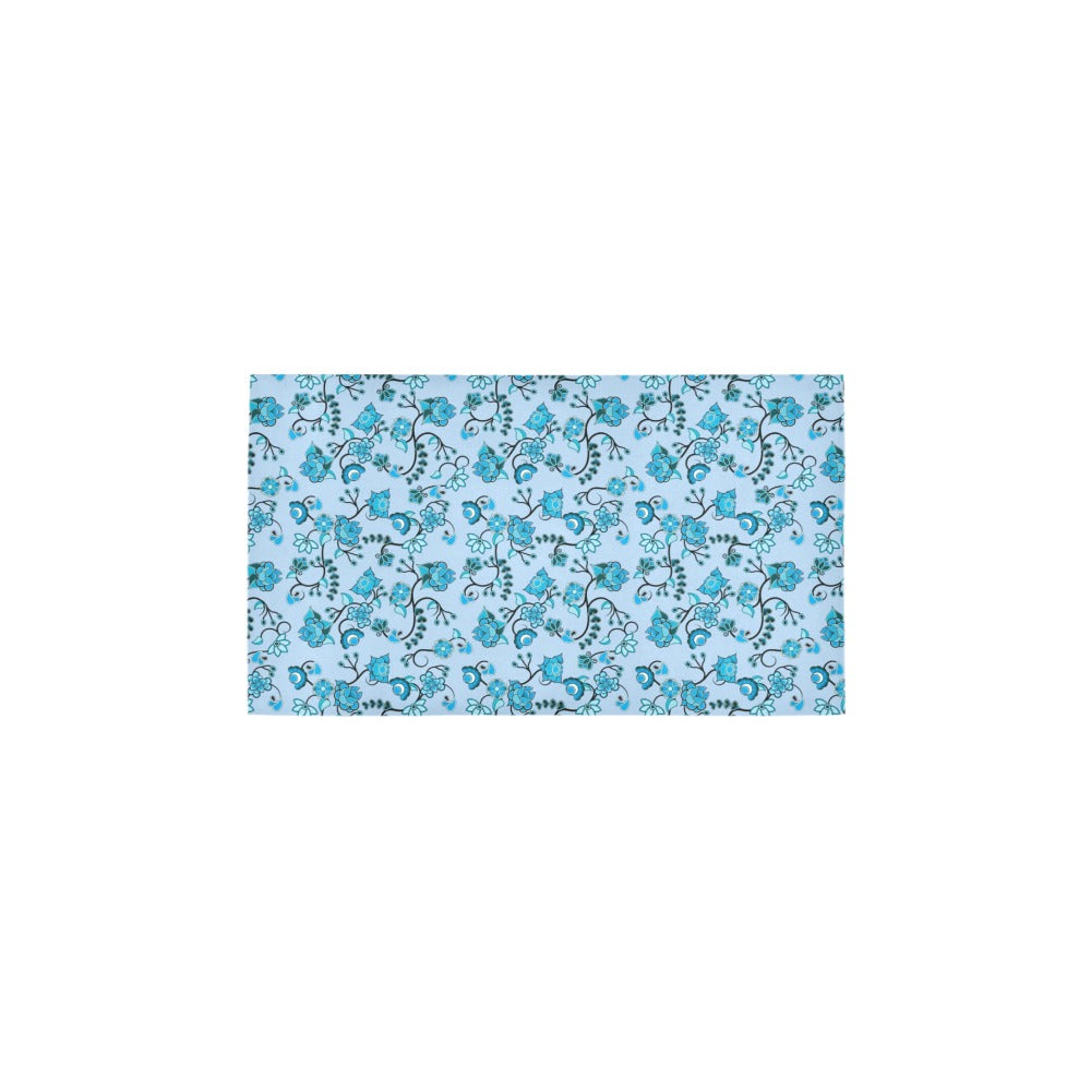 Blue Floral Amour Bath Rug 16''x 28''