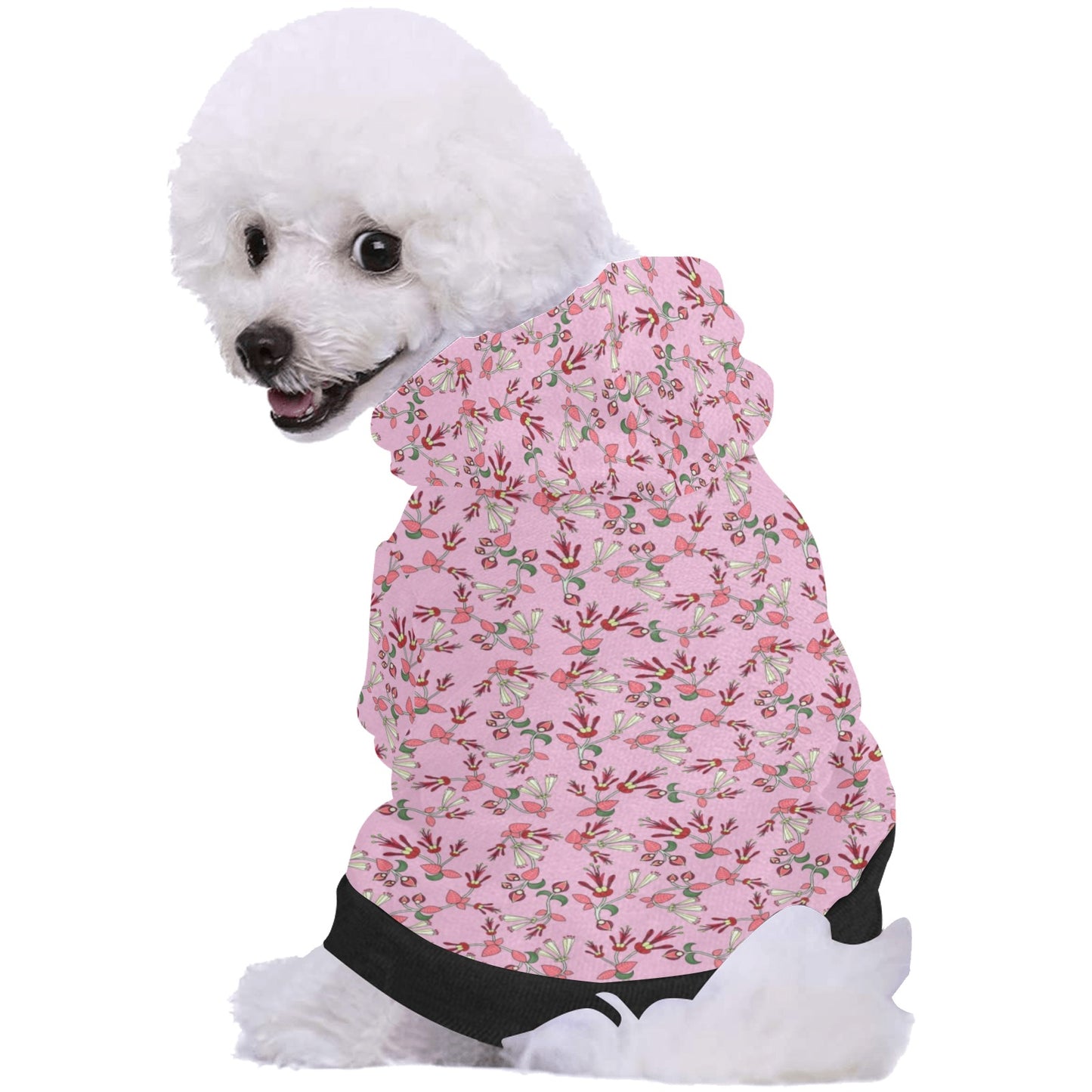 Strawberry Floral Pet Dog Hoodie