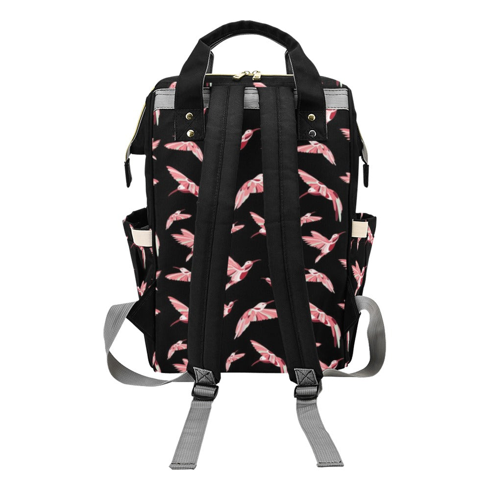 Strawberry Black Multi-Function Diaper Backpack/Diaper Bag