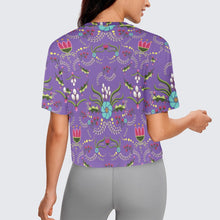 Load image into Gallery viewer, First Bloom Royal Crop Top
