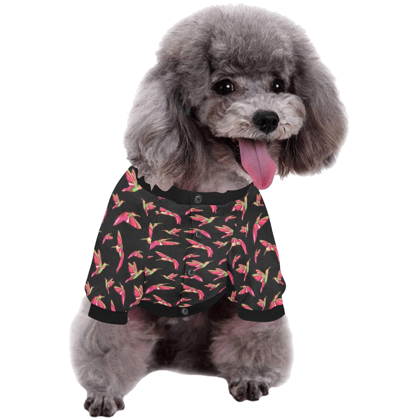 Red Swift Colourful Black Pet Dog Round Neck Shirt