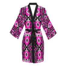 Load image into Gallery viewer, Chiefs Mountain Stunning Sunset Long Sleeve Kimono Robe
