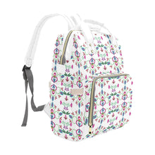 Load image into Gallery viewer, Quilled Divine White Multi-Function Diaper Backpack/Diaper Bag
