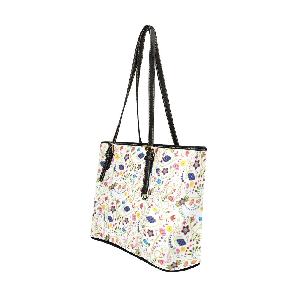 Fresh Fleur Leather Tote Bag