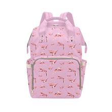 Load image into Gallery viewer, Strawberry Pink Multi-Function Diaper Backpack/Diaper Bag
