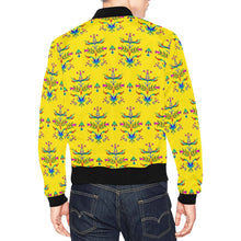 Load image into Gallery viewer, Dakota Damask Yellow Bomber Jacket for Men
