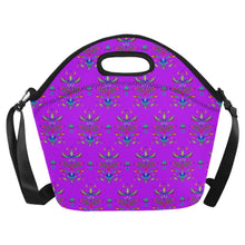 Load image into Gallery viewer, Dakota Damask Purple Neoprene Lunch Bag/Large
