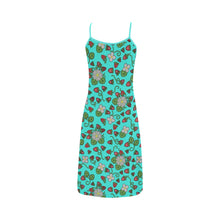 Load image into Gallery viewer, Strawberry Dreams Turquoise Alcestis Slip Dress
