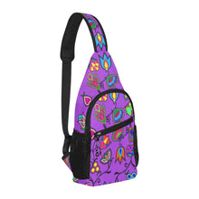 Load image into Gallery viewer, Indigenous Paisley Dark Orchid Chest Bag
