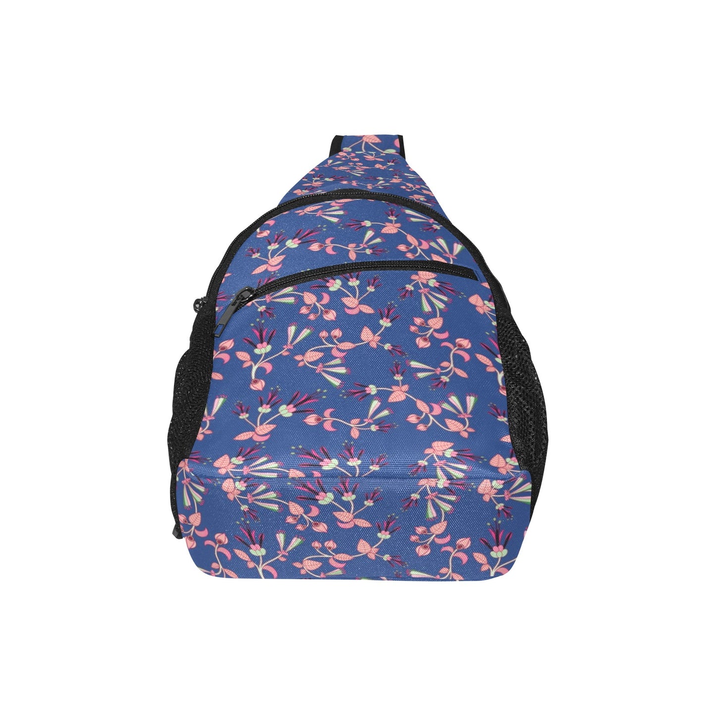 Swift Floral Peach Blue Chest Bag